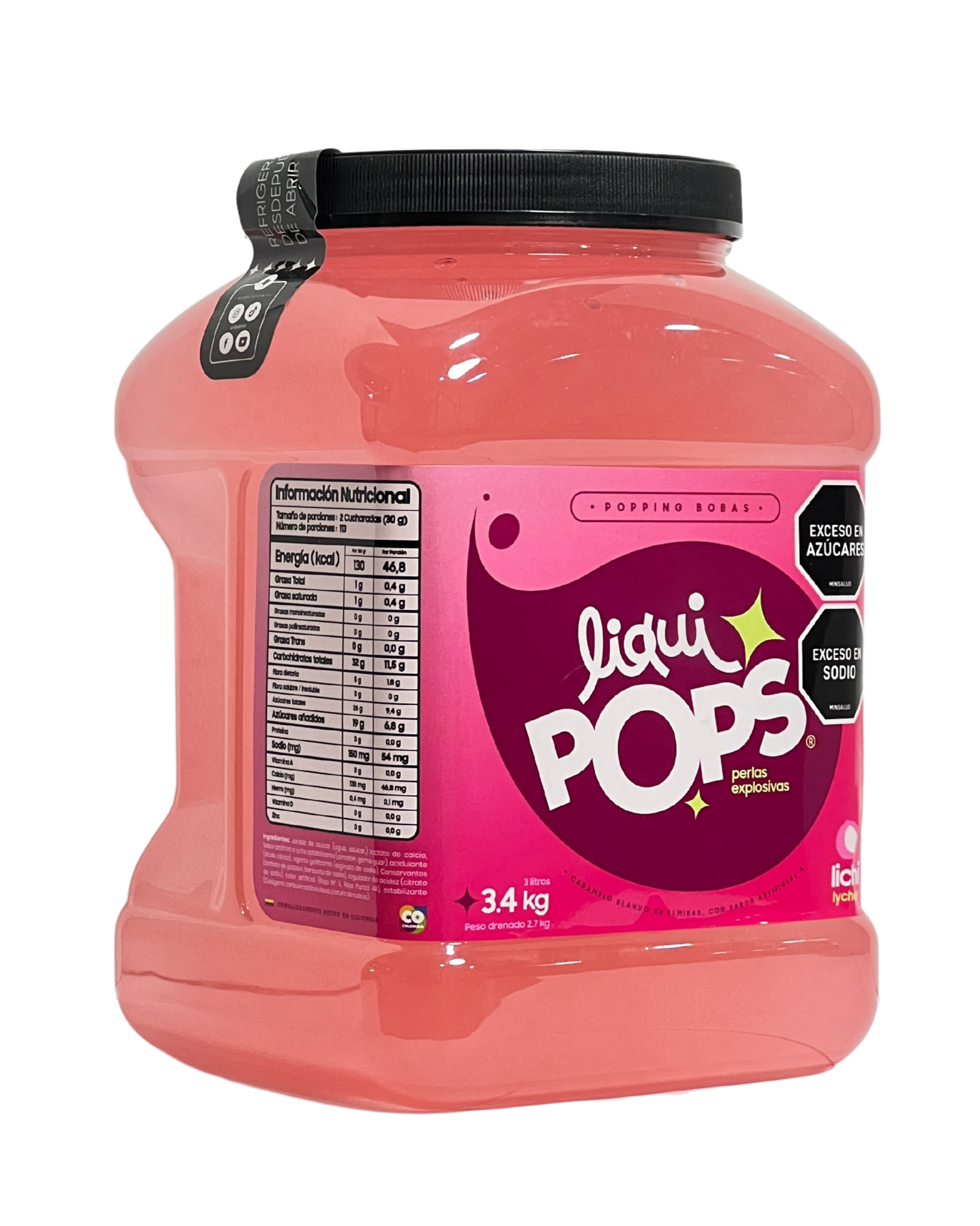 LiquiPops — perlas explosivas liquipops sabor a lyche x 3400 gr  3